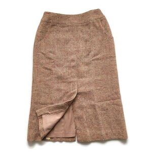 Vintage 70s 80s Wool A-line Skirt Waist 24" Academia Neiman Marcus Union Made